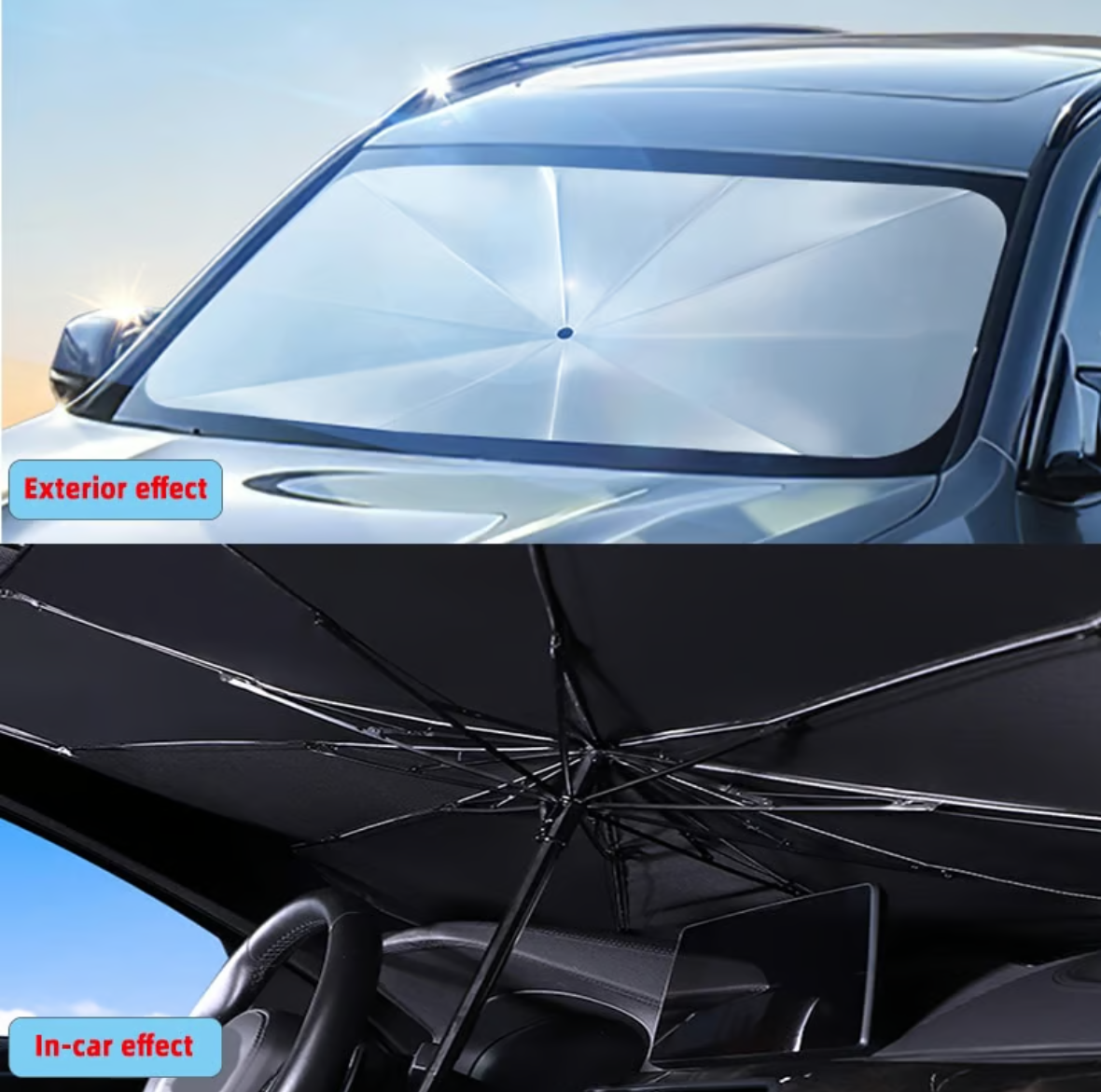 Foldable UV Sun Shade Umbrella for Car Windshield