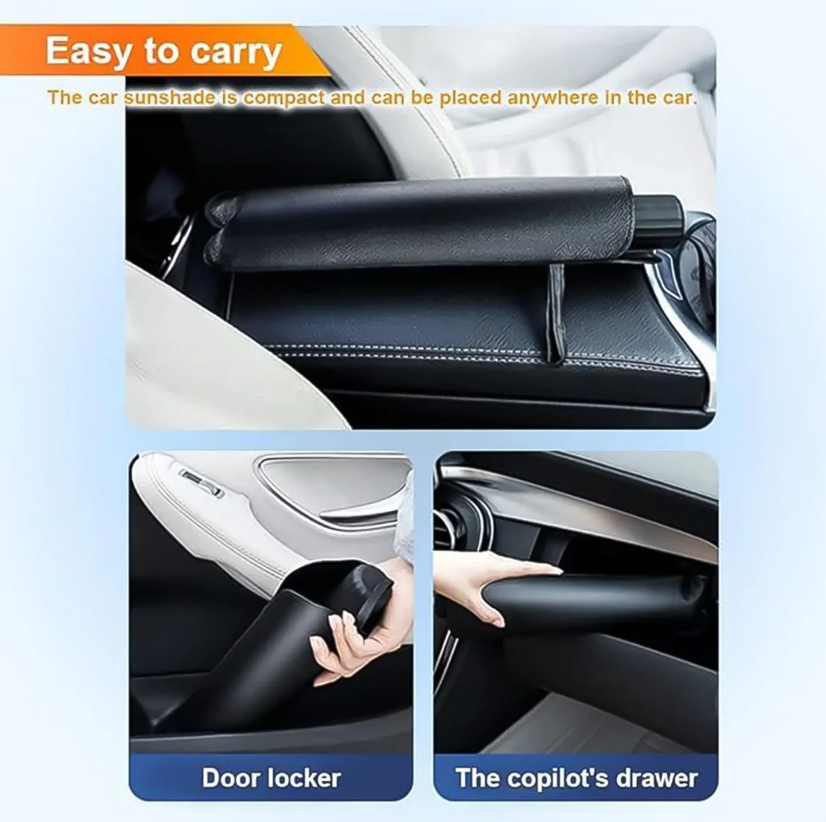 Foldable UV Sun Shade Umbrella for Car Windshield